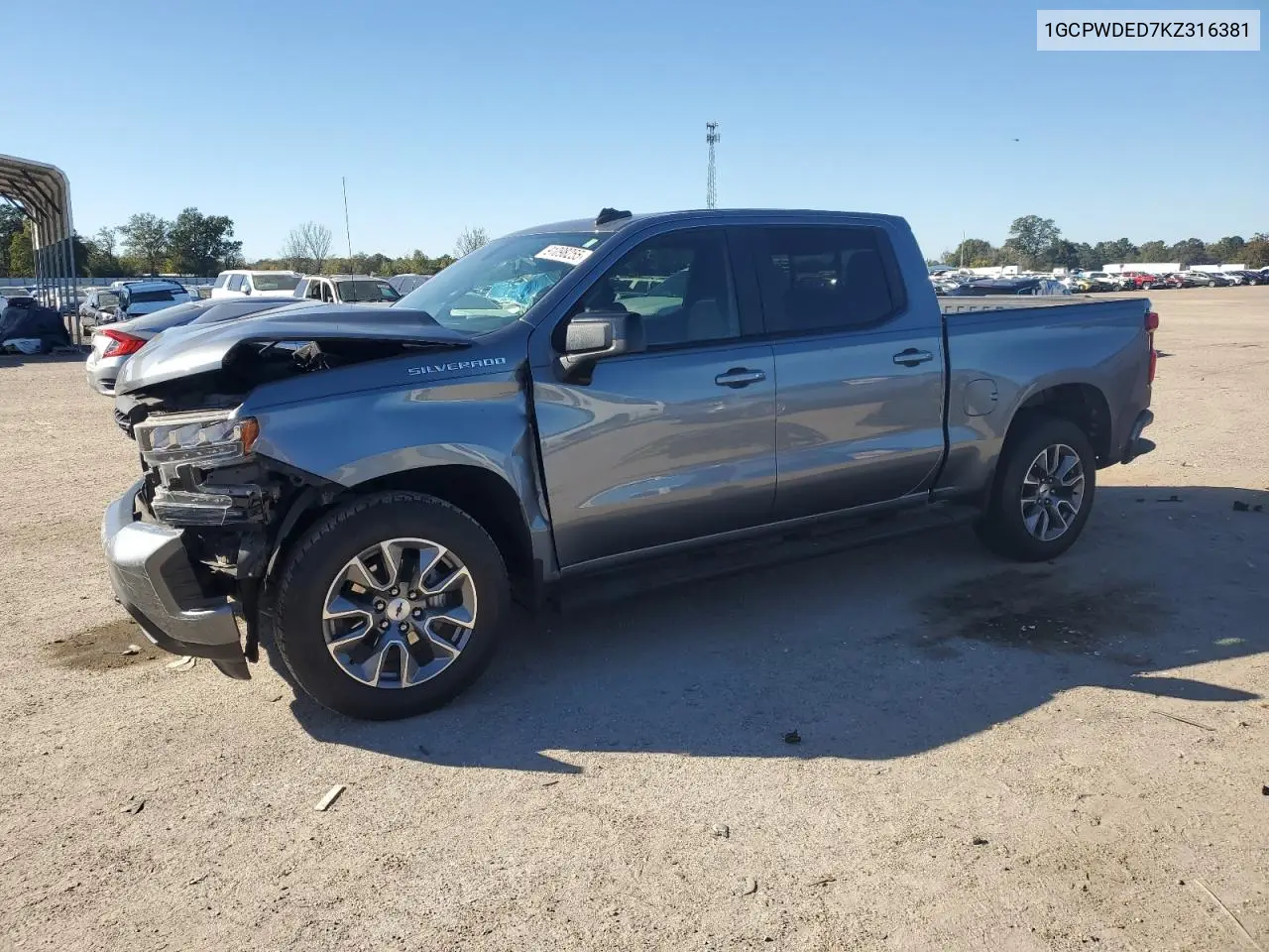 1GCPWDED7KZ316381 2019 Chevrolet Silverado C1500 Rst