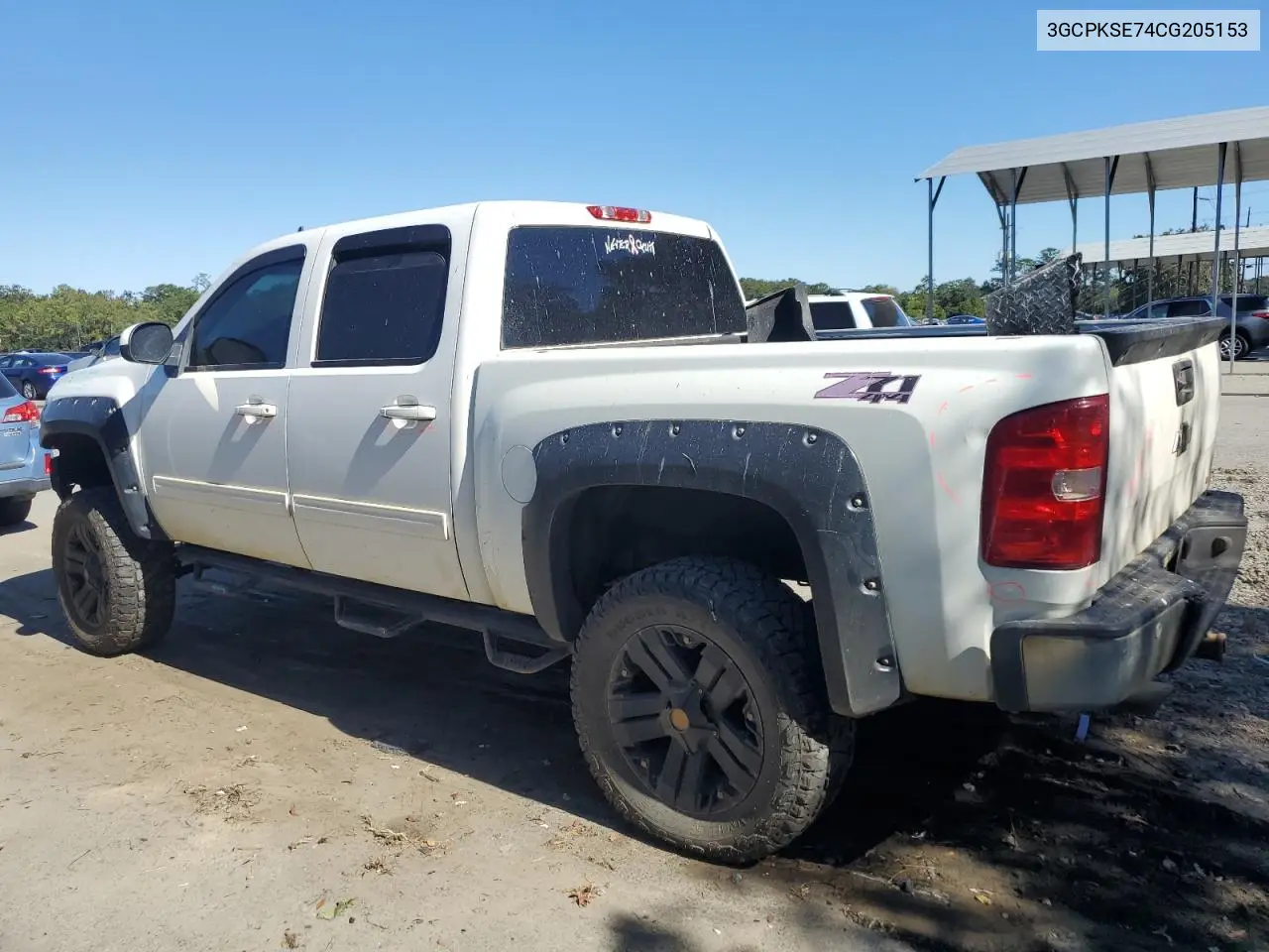 3GCPKSE74CG205153 2012 Chevrolet Silverado K1500 Lt