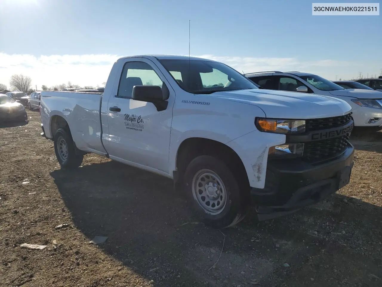3GCNWAEH0KG221511 2019 Chevrolet Silverado C1500