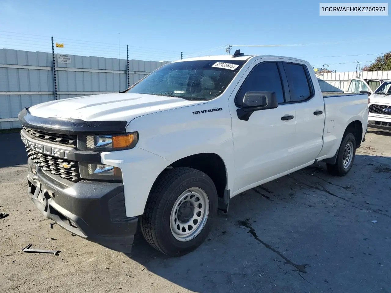 1GCRWAEH0KZ260973 2019 Chevrolet Silverado C1500