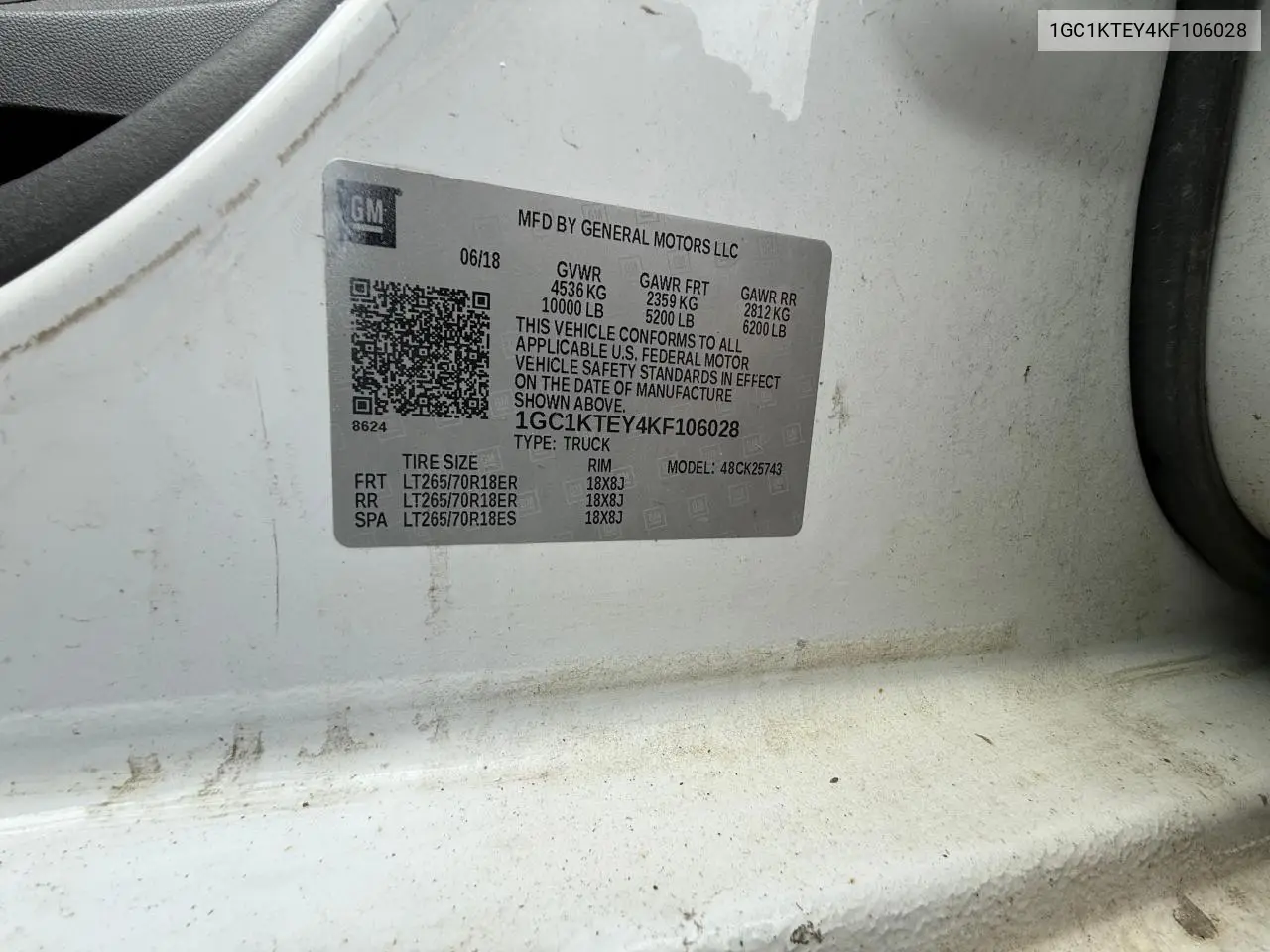 1GC1KTEY4KF106028 2019 Chevrolet Silverado K2500 Heavy Duty Ltz