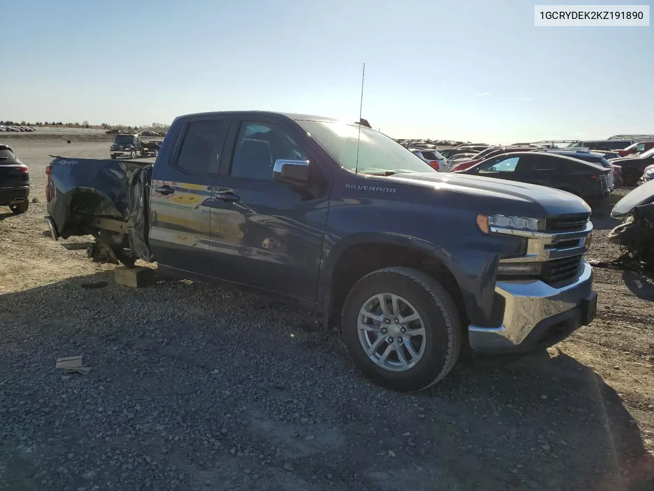 1GCRYDEK2KZ191890 2019 Chevrolet Silverado K1500 Lt