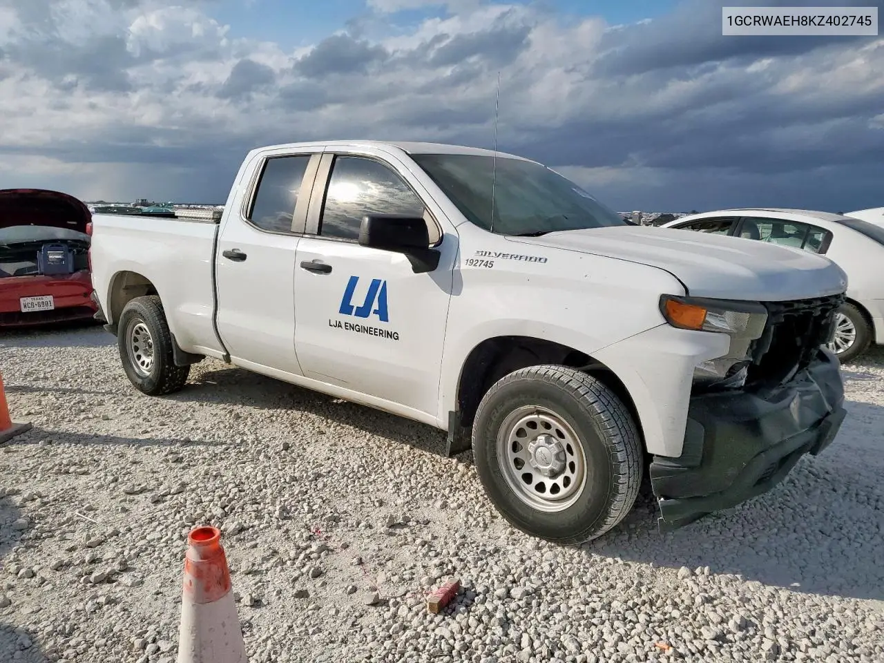 1GCRWAEH8KZ402745 2019 Chevrolet Silverado C1500