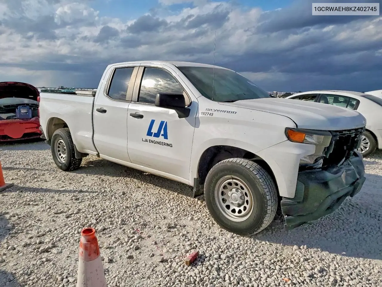 1GCRWAEH8KZ402745 2019 Chevrolet Silverado C1500