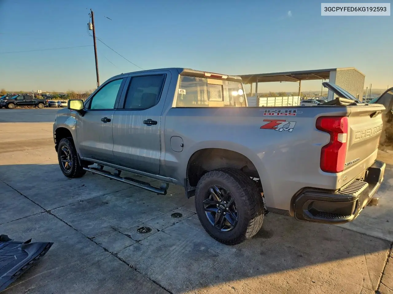 3GCPYFED6KG192593 2019 Chevrolet Silverado K1500 Lt Trail Boss