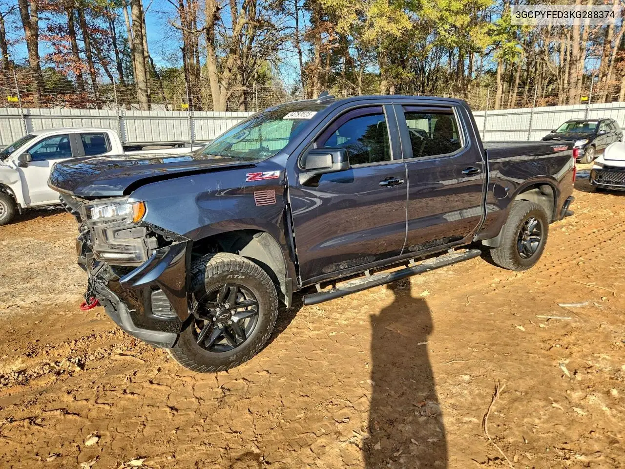 3GCPYFED3KG288374 2019 Chevrolet Silverado K1500 Lt Trail Boss