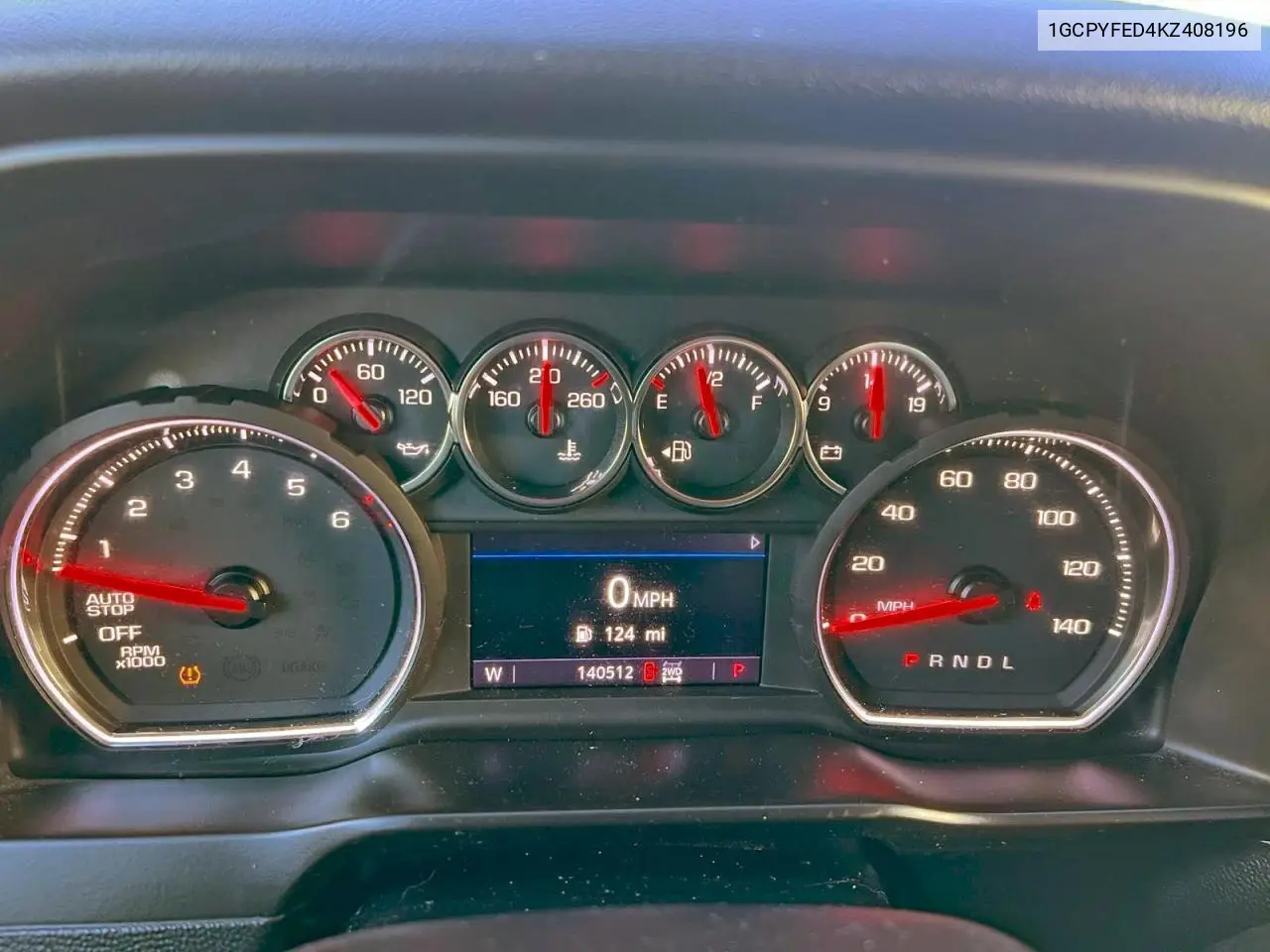 1GCPYFED4KZ408196 2019 Chevrolet Silverado K1500 Lt Trail Boss