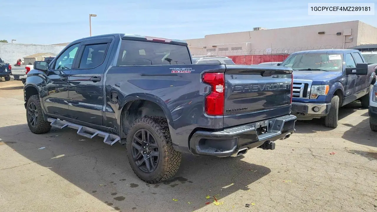 1GCPYCEF4MZ289181 2021 Chevrolet Silverado K1500 Trail Boss Custom
