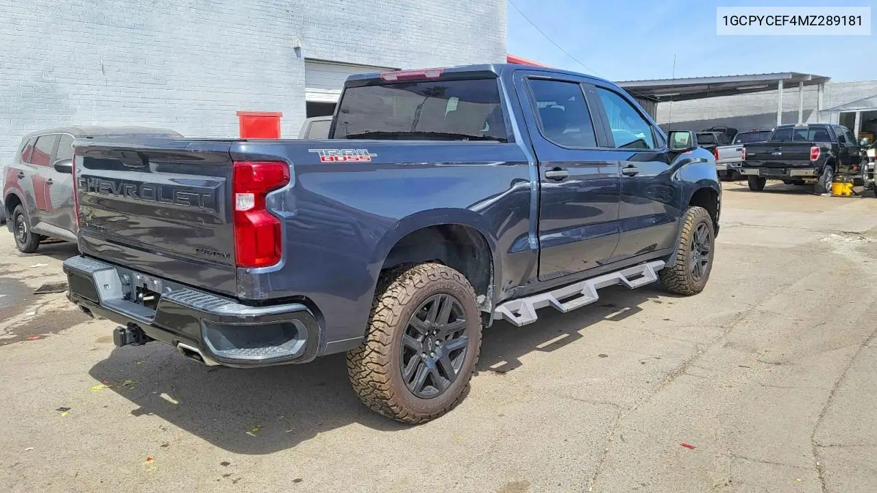 1GCPYCEF4MZ289181 2021 Chevrolet Silverado K1500 Trail Boss Custom