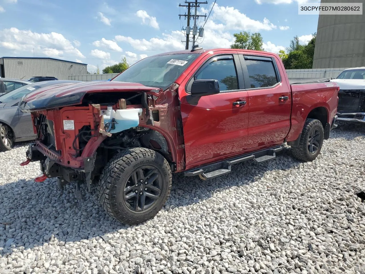 2021 Chevrolet Silverado K1500 Lt Trail Boss VIN: 3GCPYFED7MG280622 Lot: 69871114