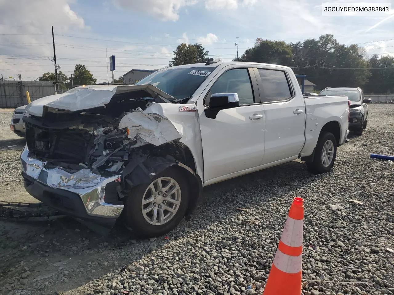 2021 Chevrolet Silverado K1500 Lt VIN: 3GCUYDED2MG383843 Lot: 73288684