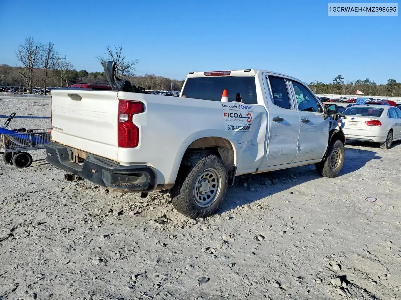 1GCRWAEH4MZ398695 2021 Chevrolet Silverado C1500