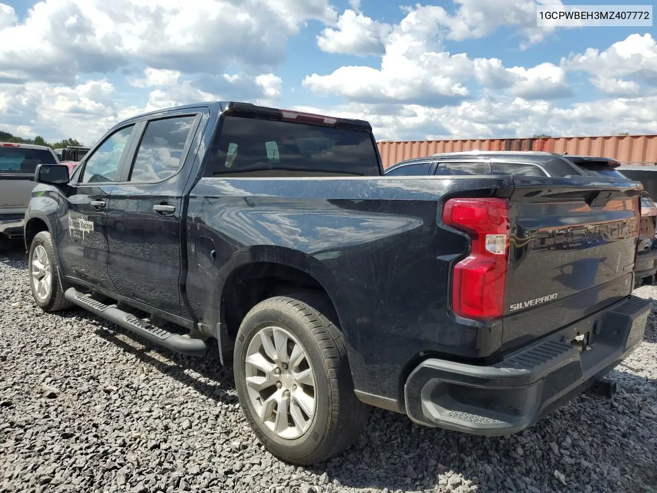 1GCPWBEH3MZ407772 2021 Chevrolet Silverado C1500 Custom