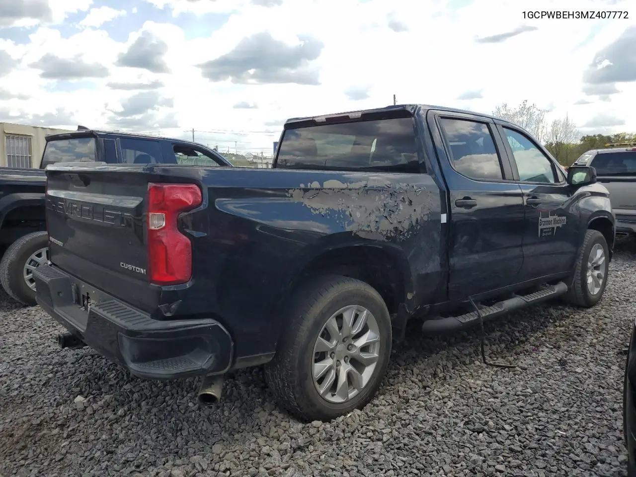 1GCPWBEH3MZ407772 2021 Chevrolet Silverado C1500 Custom