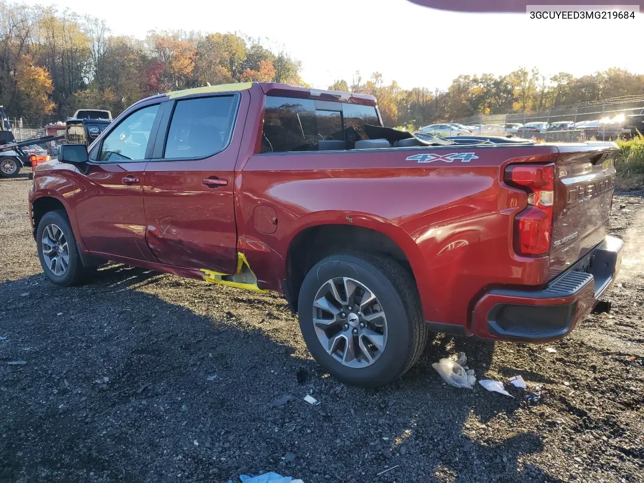 3GCUYEED3MG219684 2021 Chevrolet Silverado K1500 Rst