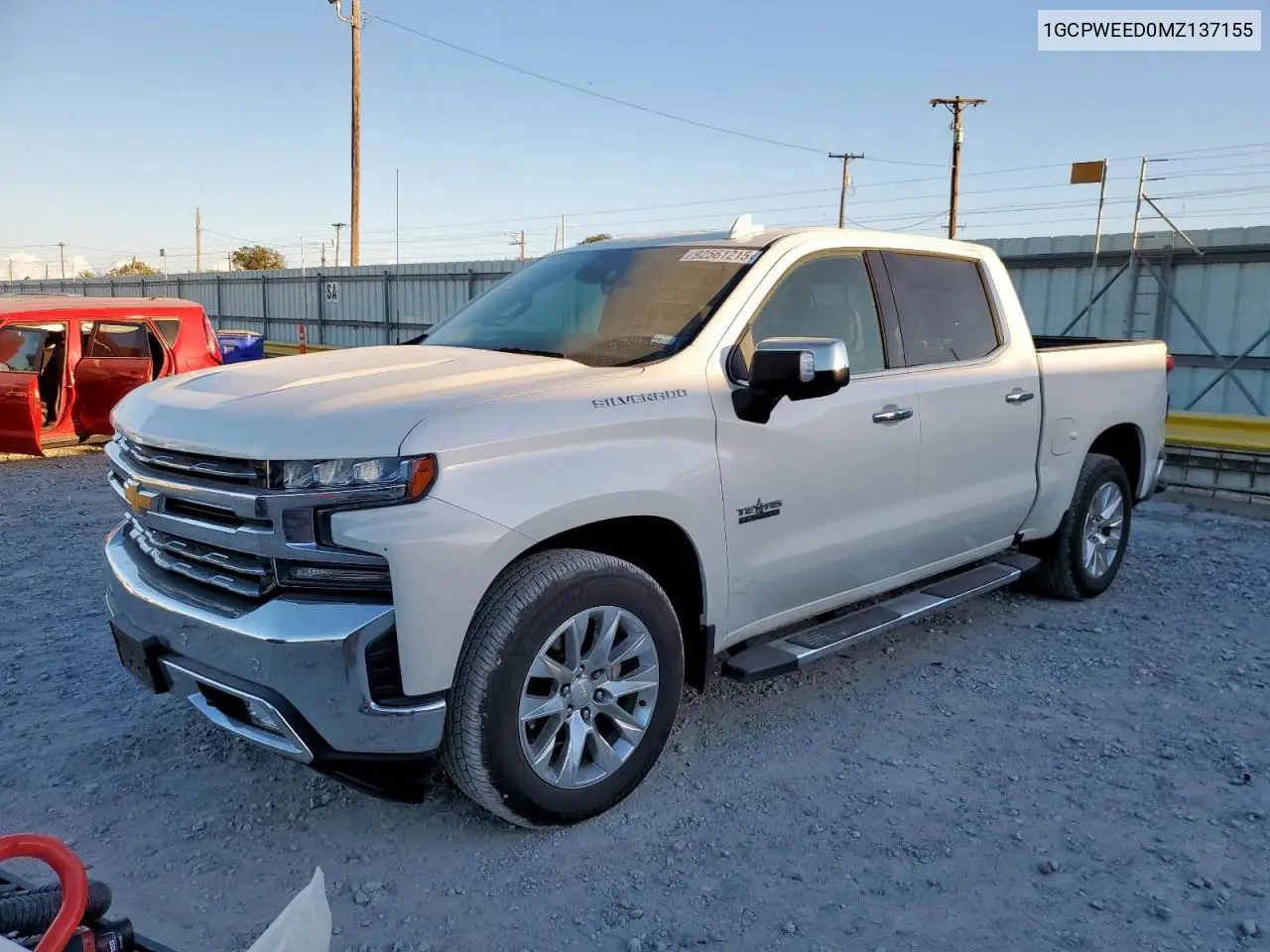 1GCPWEED0MZ137155 2021 Chevrolet Silverado C1500 Ltz