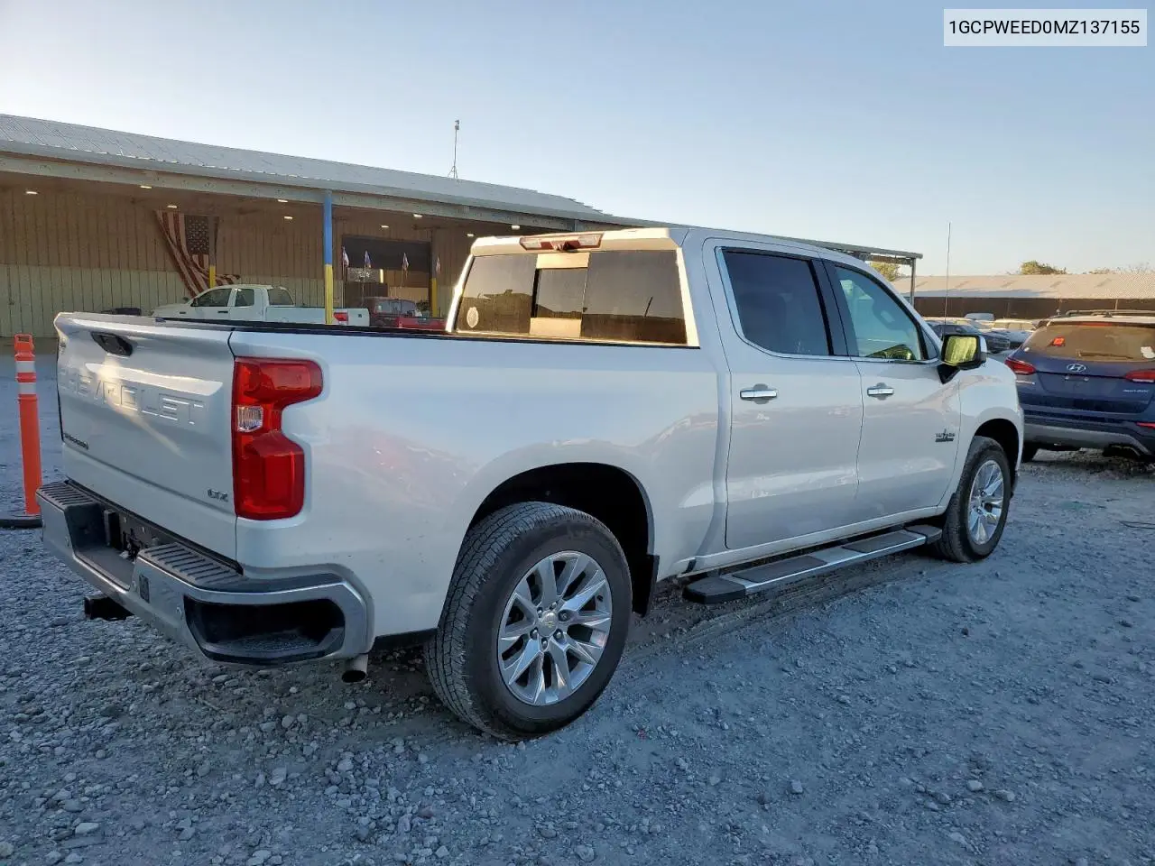1GCPWEED0MZ137155 2021 Chevrolet Silverado C1500 Ltz