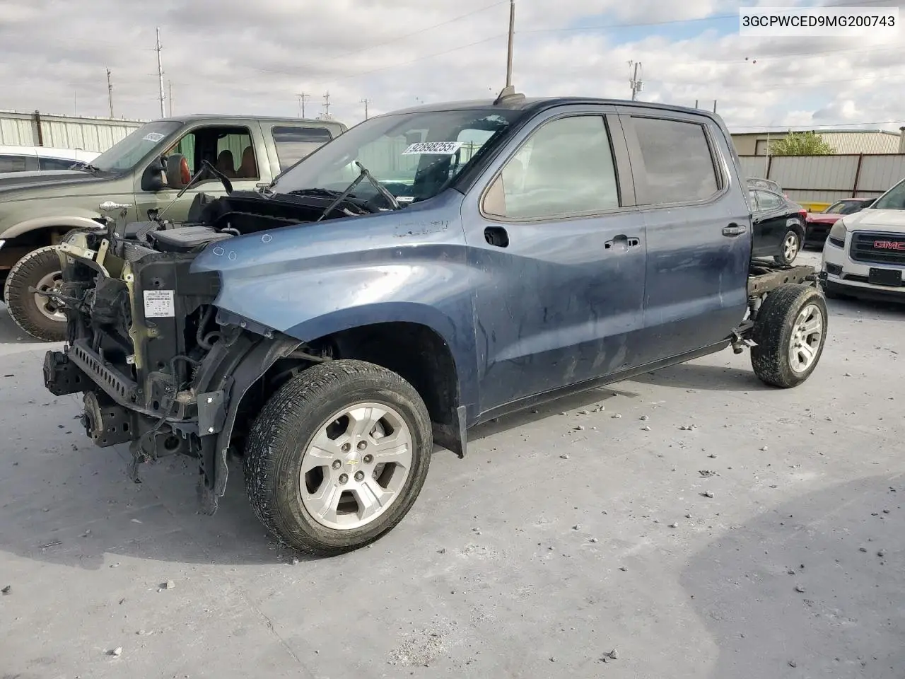 3GCPWCED9MG200743 2021 Chevrolet Silverado C1500 Lt