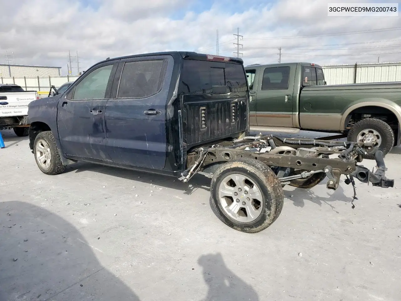 3GCPWCED9MG200743 2021 Chevrolet Silverado C1500 Lt