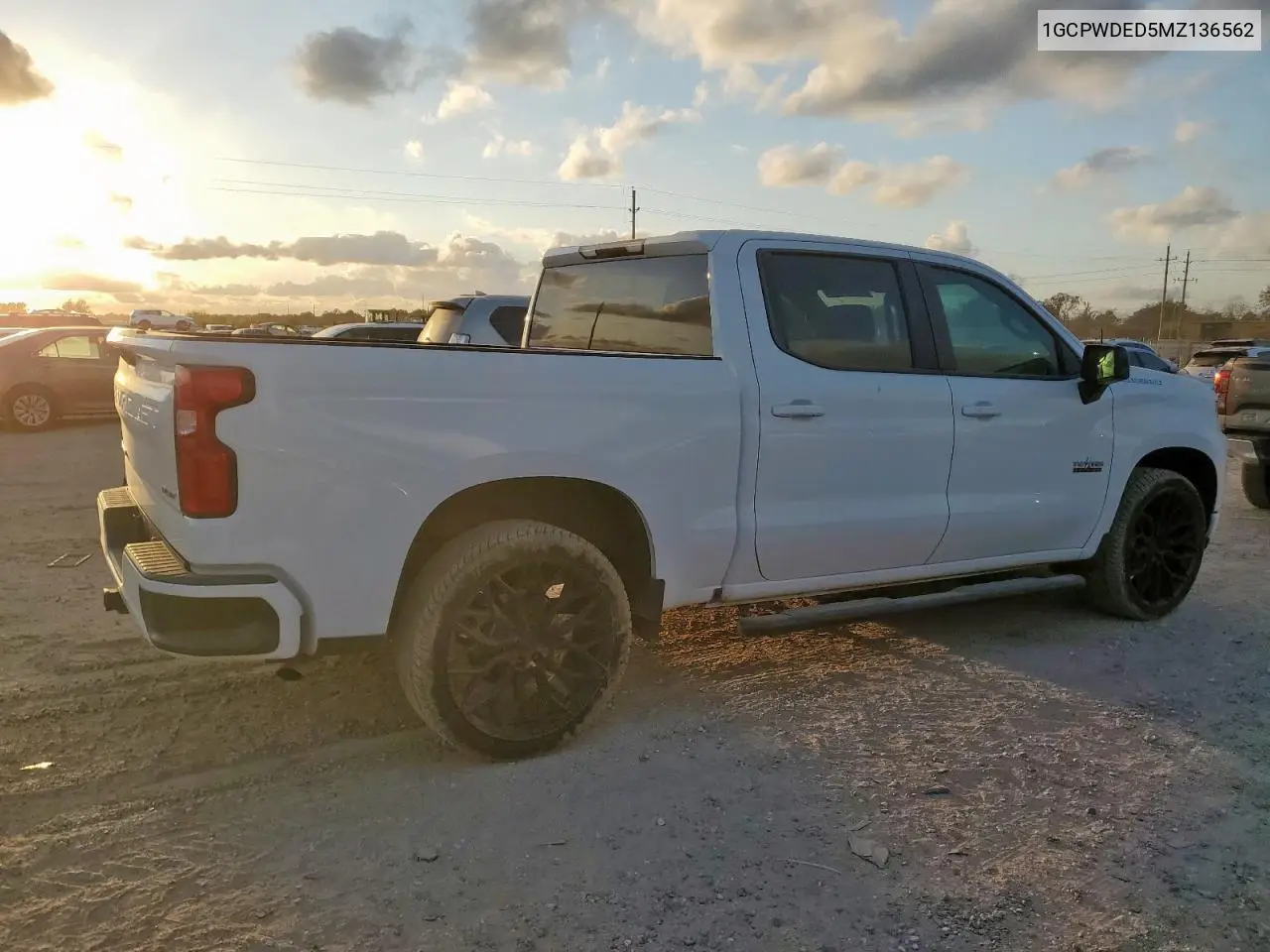 1GCPWDED5MZ136562 2021 Chevrolet Silverado C1500 Rst