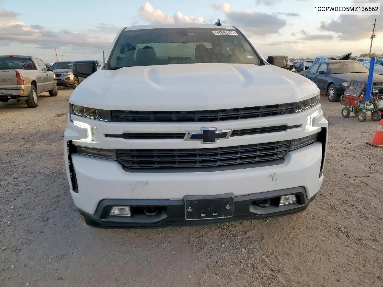 1GCPWDED5MZ136562 2021 Chevrolet Silverado C1500 Rst