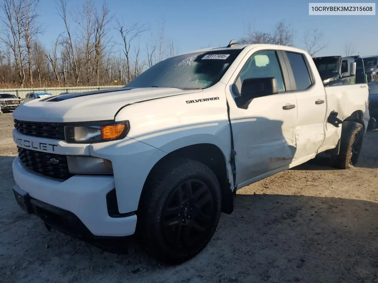 1GCRYBEK3MZ315608 2021 Chevrolet Silverado K1500 Custom