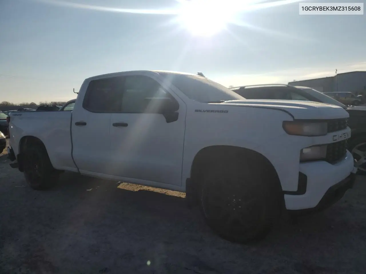1GCRYBEK3MZ315608 2021 Chevrolet Silverado K1500 Custom