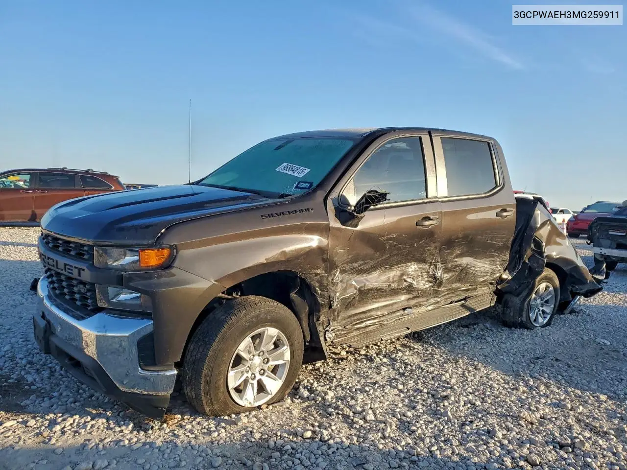 3GCPWAEH3MG259911 2021 Chevrolet Silverado C1500
