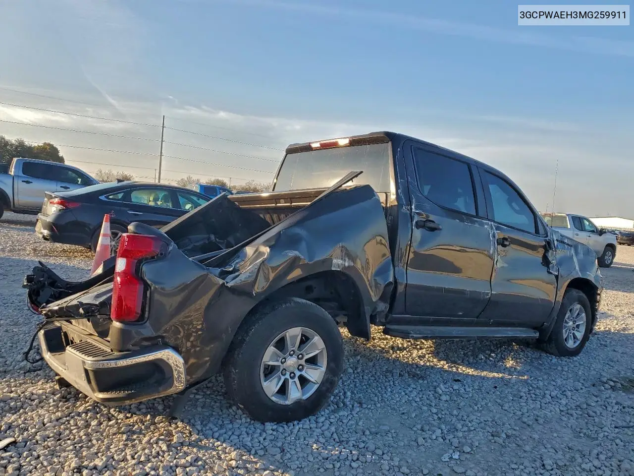 3GCPWAEH3MG259911 2021 Chevrolet Silverado C1500