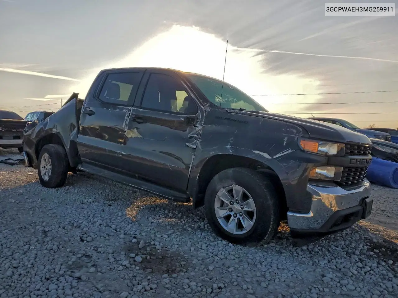 3GCPWAEH3MG259911 2021 Chevrolet Silverado C1500