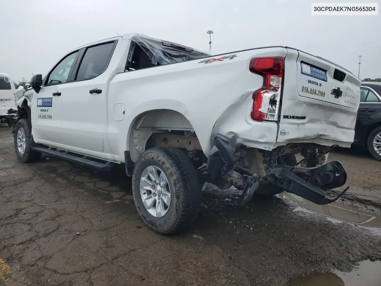 2022 Chevrolet Silverado K1500 VIN: 3GCPDAEK7NG565304 Lot: 62032064