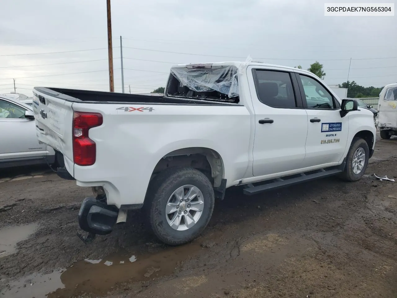 2022 Chevrolet Silverado K1500 VIN: 3GCPDAEK7NG565304 Lot: 62032064