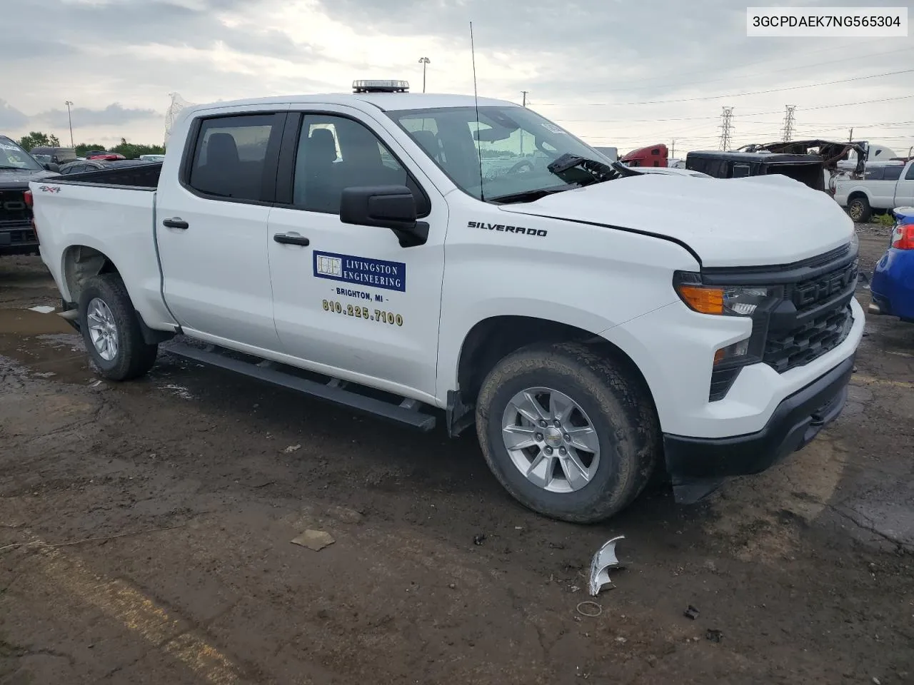 3GCPDAEK7NG565304 2022 Chevrolet Silverado K1500