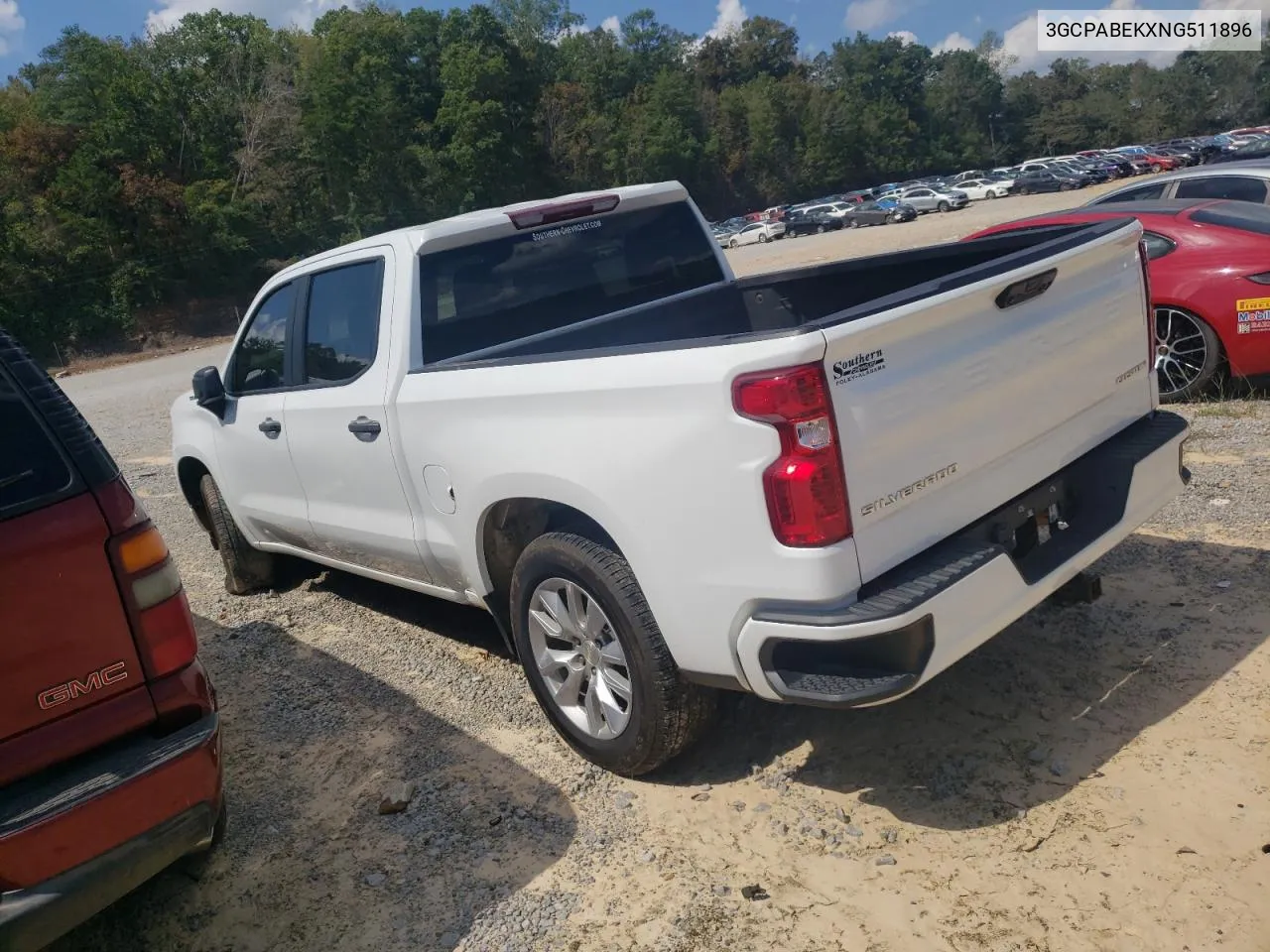 2022 Chevrolet Silverado C1500 Custom VIN: 3GCPABEKXNG511896 Lot: 70189384