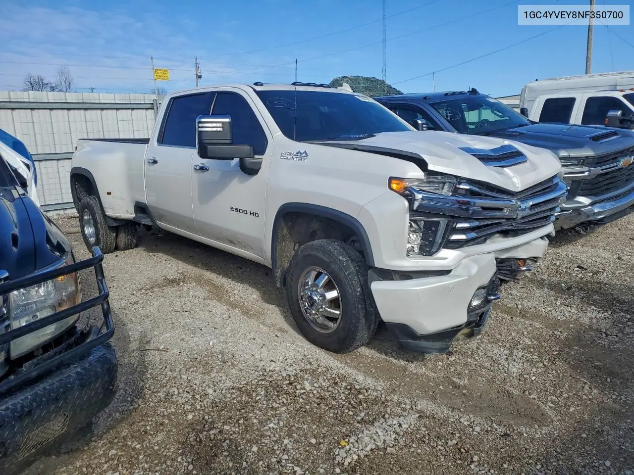 1GC4YVEY8NF350700 2022 Chevrolet Silverado K3500 High Country