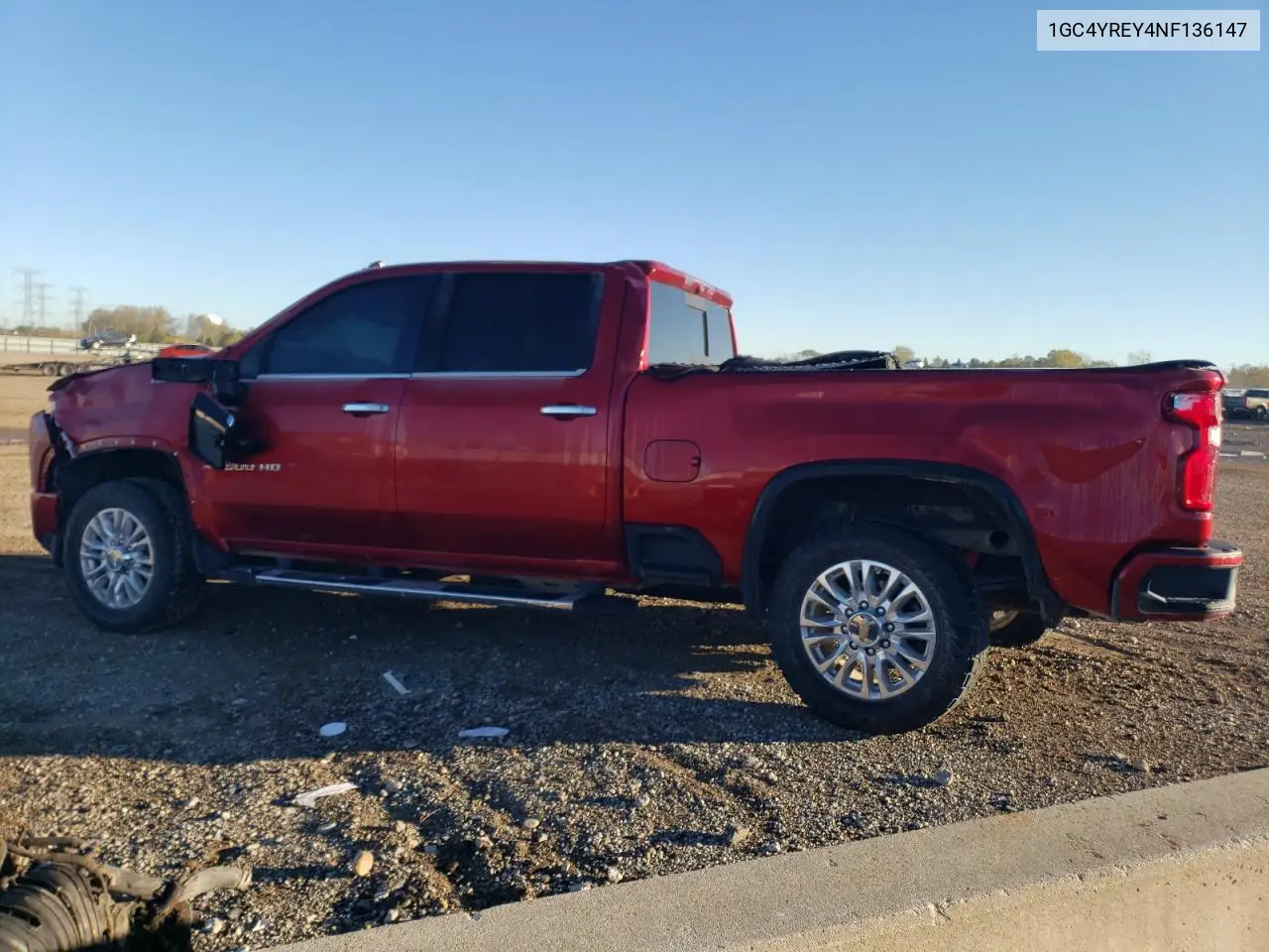1GC4YREY4NF136147 2022 Chevrolet Silverado K2500 High Country