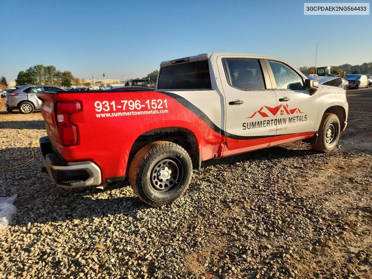 3GCPDAEK2NG564433 2022 Chevrolet Silverado K1500