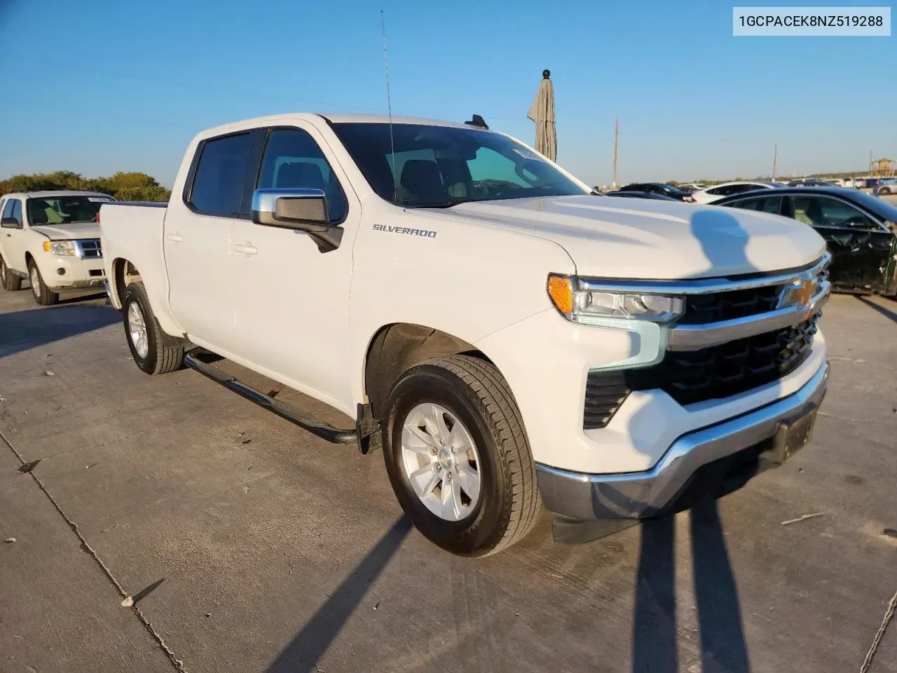 1GCPACEK8NZ519288 2022 Chevrolet Silverado C1500 Lt