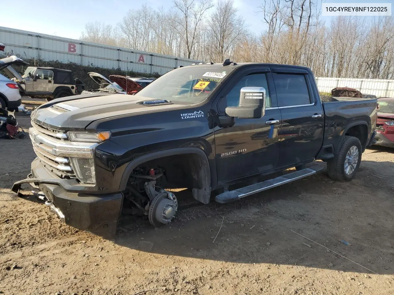 1GC4YREY8NF122025 2022 Chevrolet Silverado K2500 High Country
