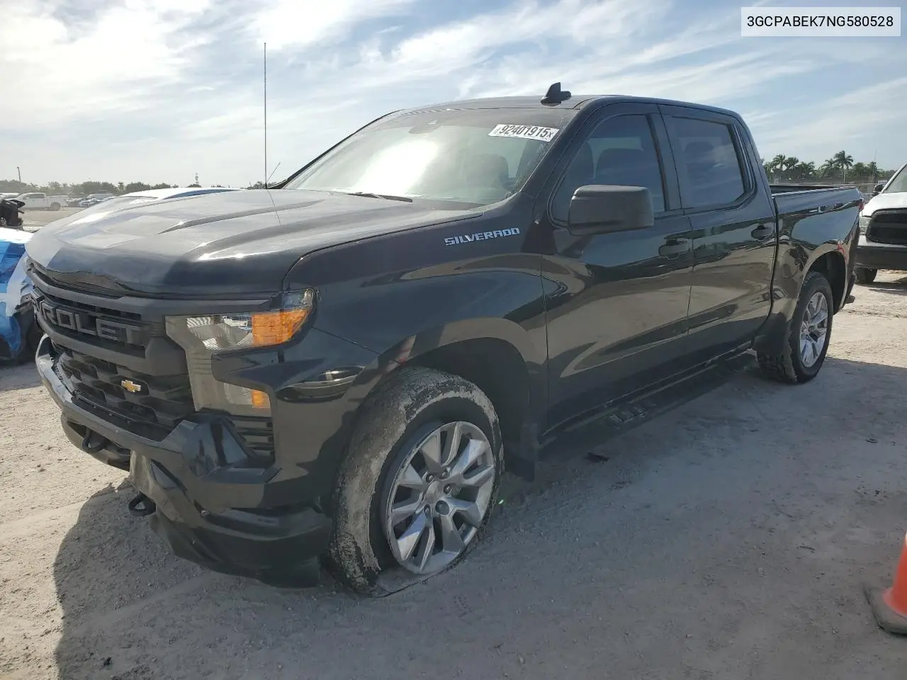 3GCPABEK7NG580528 2022 Chevrolet Silverado C1500 Custom