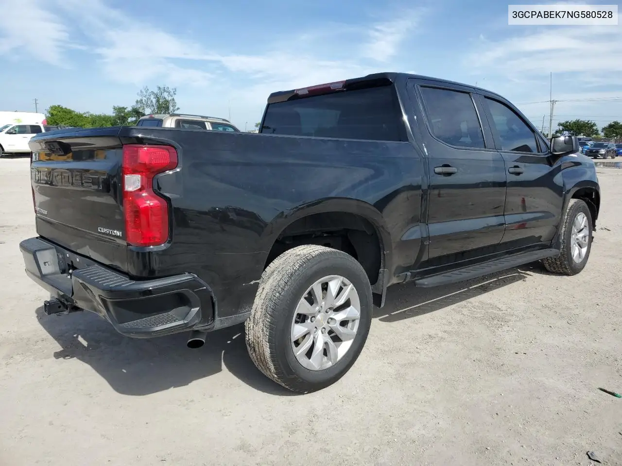 3GCPABEK7NG580528 2022 Chevrolet Silverado C1500 Custom