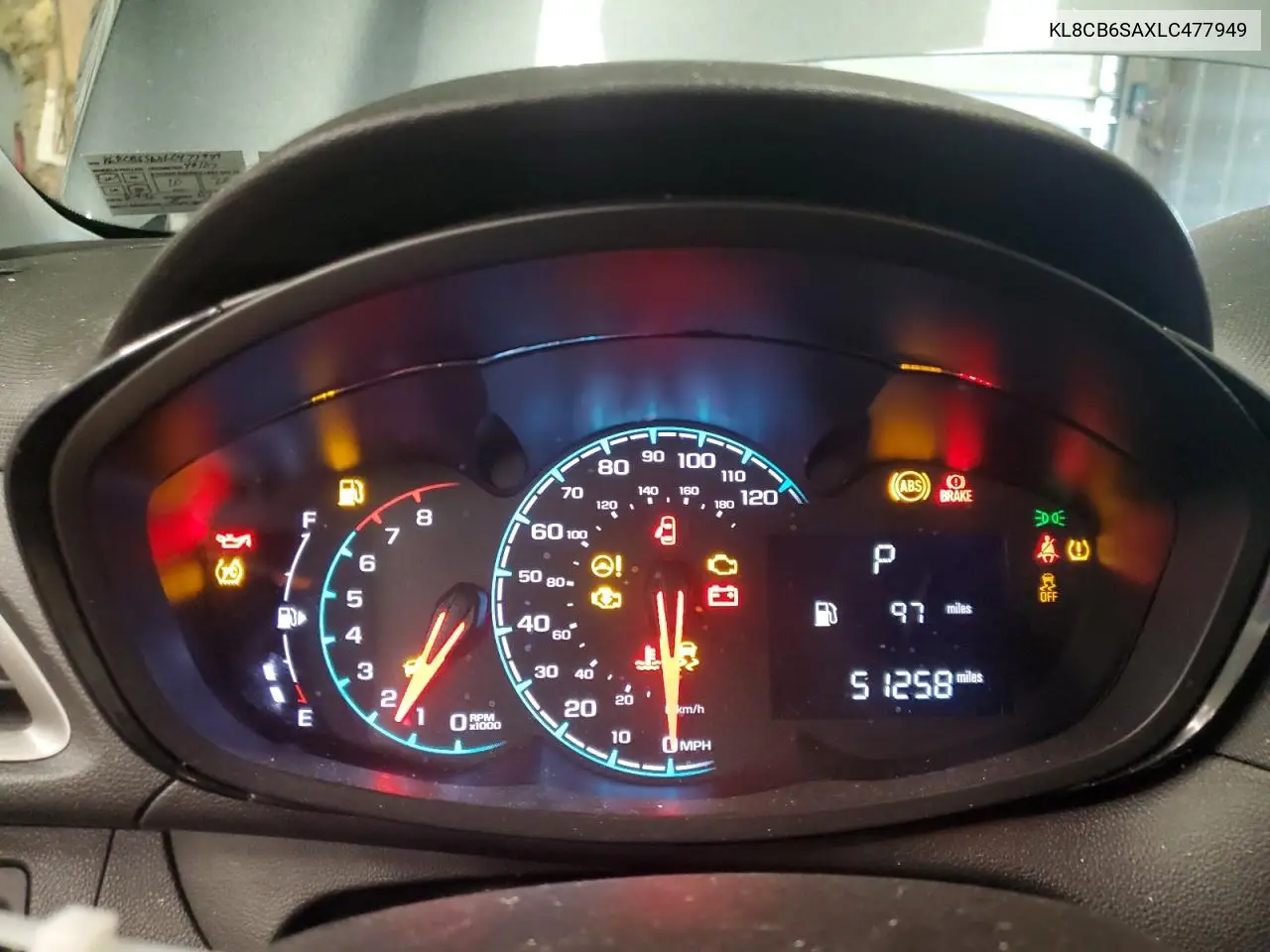 KL8CB6SAXLC477949 2020 Chevrolet Spark Ls