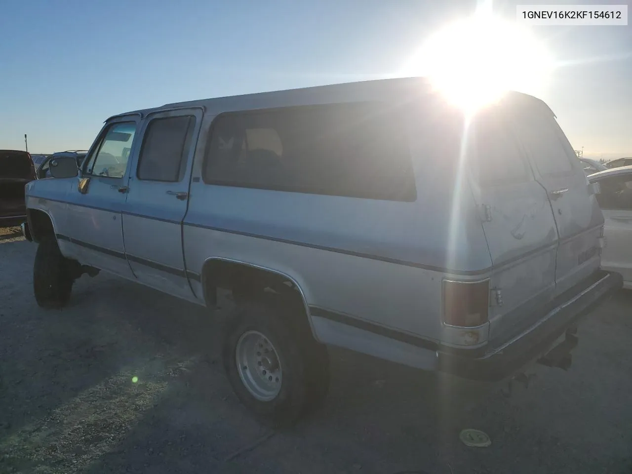 1989 Chevrolet Suburban V1500 VIN: 1GNEV16K2KF154612 Lot: 59171774