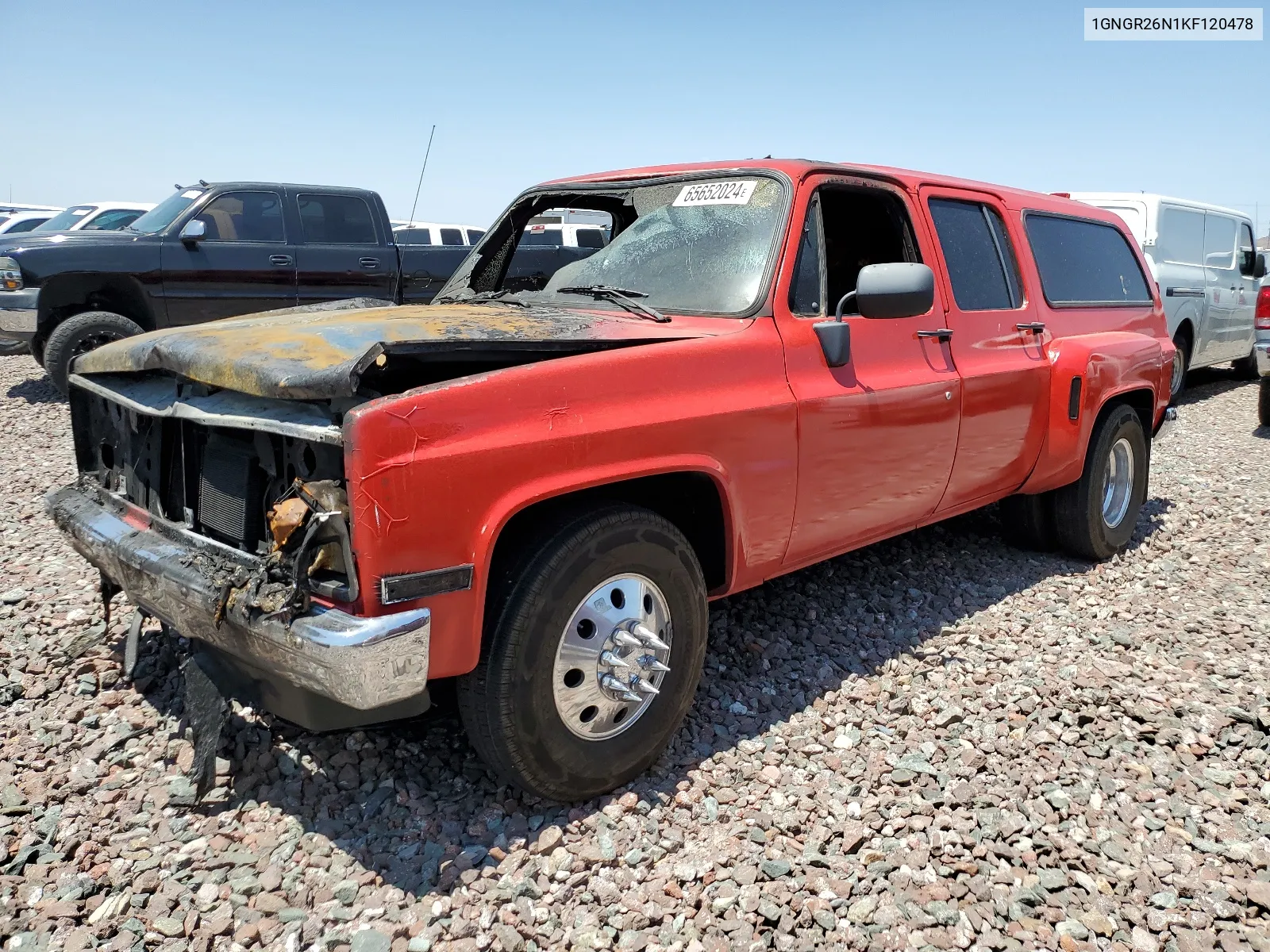 1989 Chevrolet Suburban R2500 VIN: 1GNGR26N1KF120478 Lot: 65652024