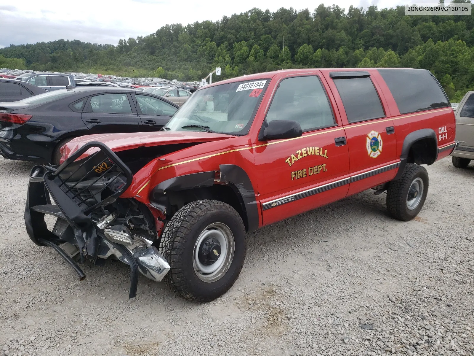 3GNGK26R9VG130105 1997 Chevrolet Suburban K2500