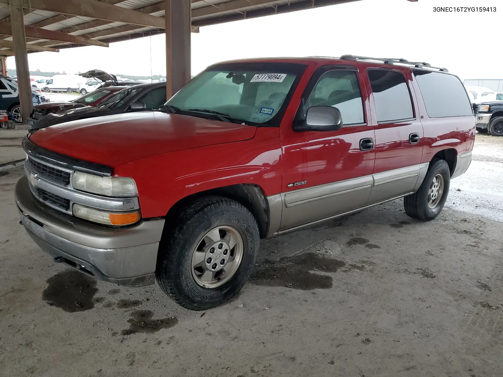 2000 Chevrolet Suburban C1500 VIN: 3GNEC16T2YG159413 Lot: 57779094