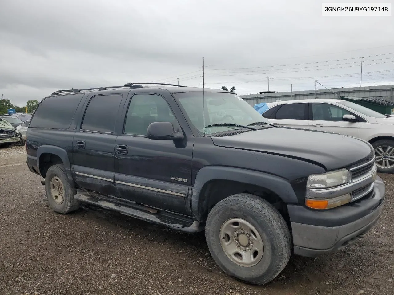 3GNGK26U9YG197148 2000 Chevrolet Suburban K2500