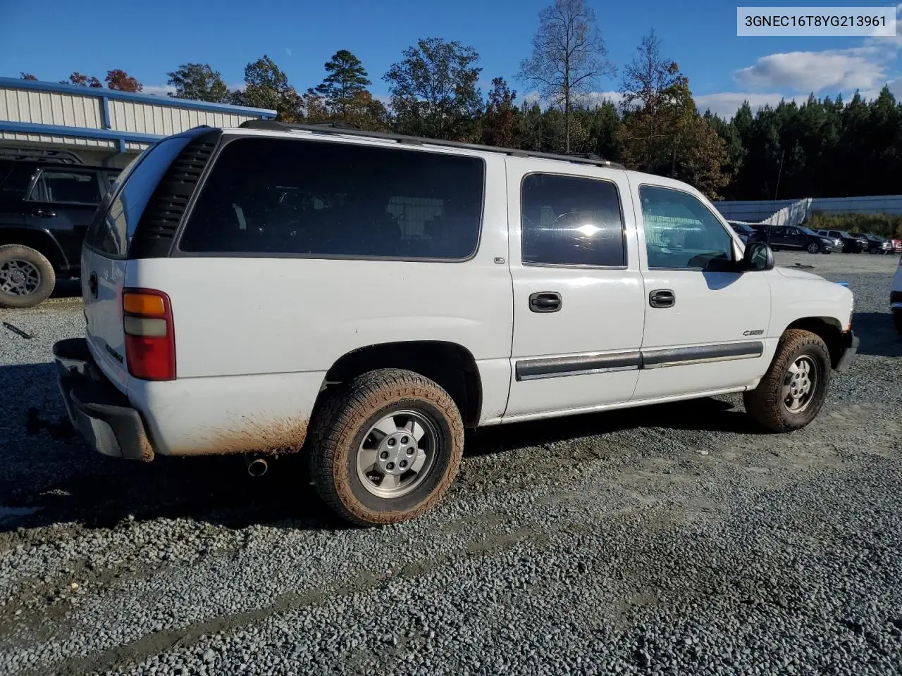 3GNEC16T8YG213961 2000 Chevrolet Suburban C1500