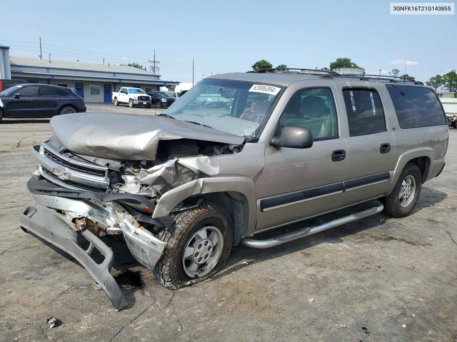 2001 Chevrolet Suburban K1500 VIN: 3GNFK16T21G143855 Lot: 63886394