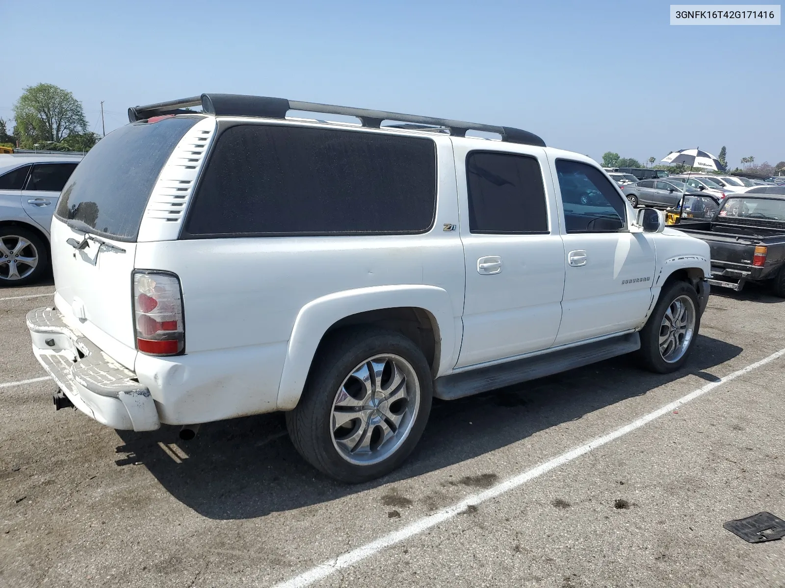 2002 Chevrolet Suburban K1500 VIN: 3GNFK16T42G171416 Lot: 57505314